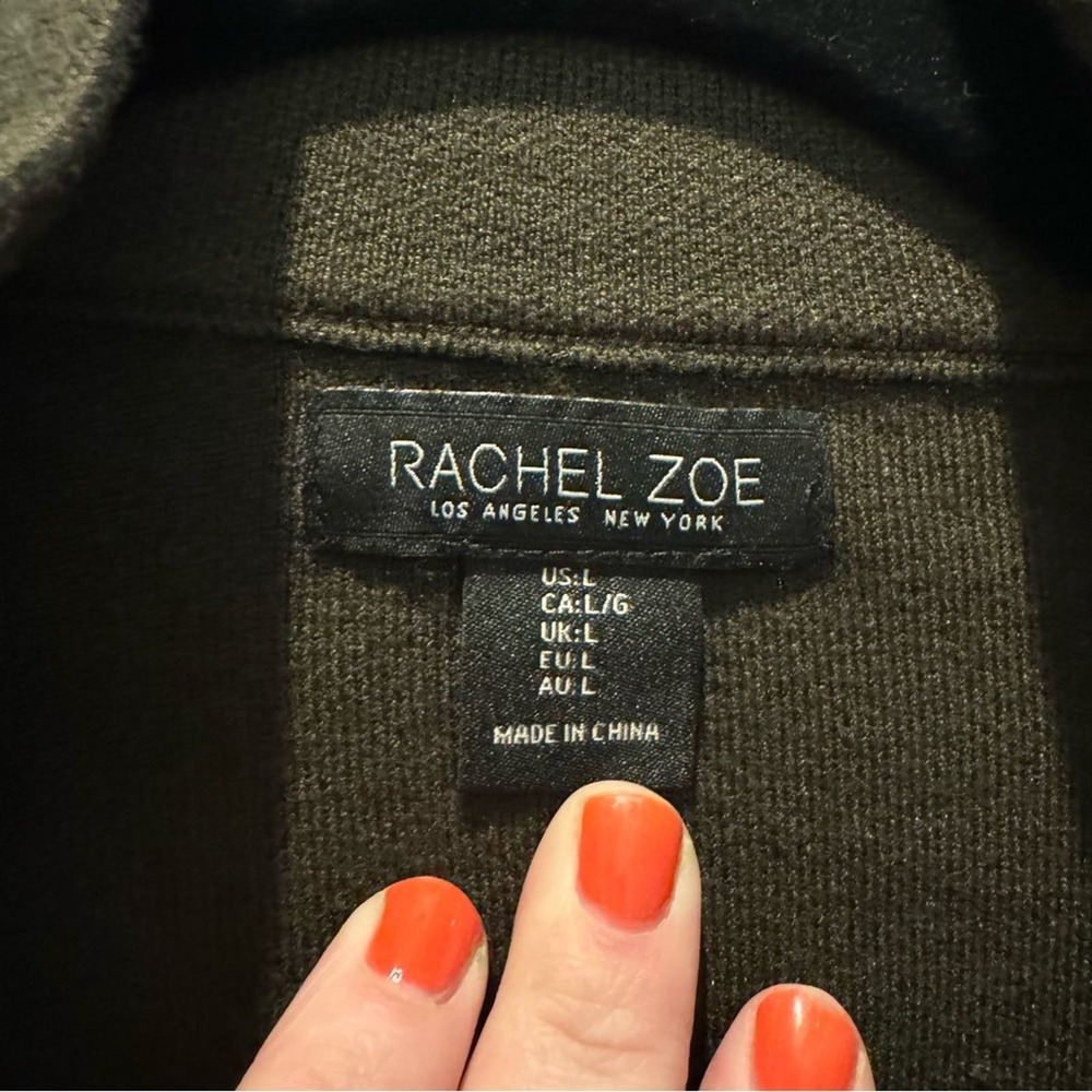 Rachel Zoe Utility Jacket | Olive Green | Size L - Picture 3 of 9
